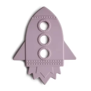 Mushie Rocket Teether Soft Lilac 1