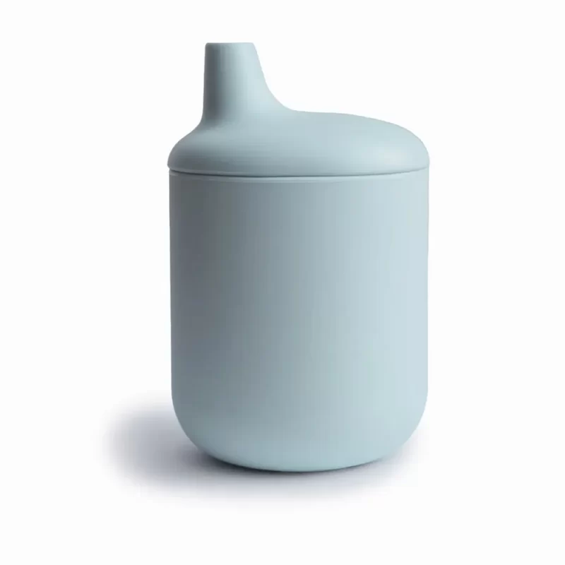 Mushie Silicone Sippy Cup Blue 1