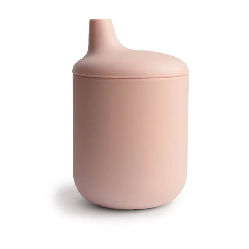 Mushie Silicone Sippy Cup Blush 1