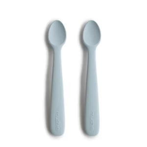 Mushie Silicone Spoon Blue