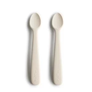 Mushie_Silicone Spoon-Ivory