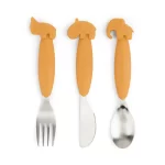 Easy Grip Cutlery Set Deer Friends Mustard Front 1 3000x