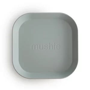 Mushie Square Plate Sage 01