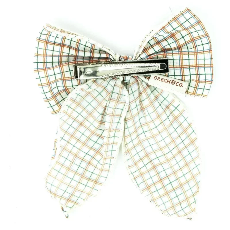 Gco2033 Grech & Co Fable Bow Large Plaid Pattern 2