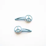 Gco2038 Grech & Co 2pack Hairclip Minimalist Clip Peace Sign